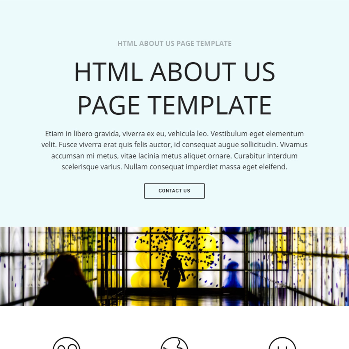 HTML Bootstrap 4 About Us Template – Free Download
