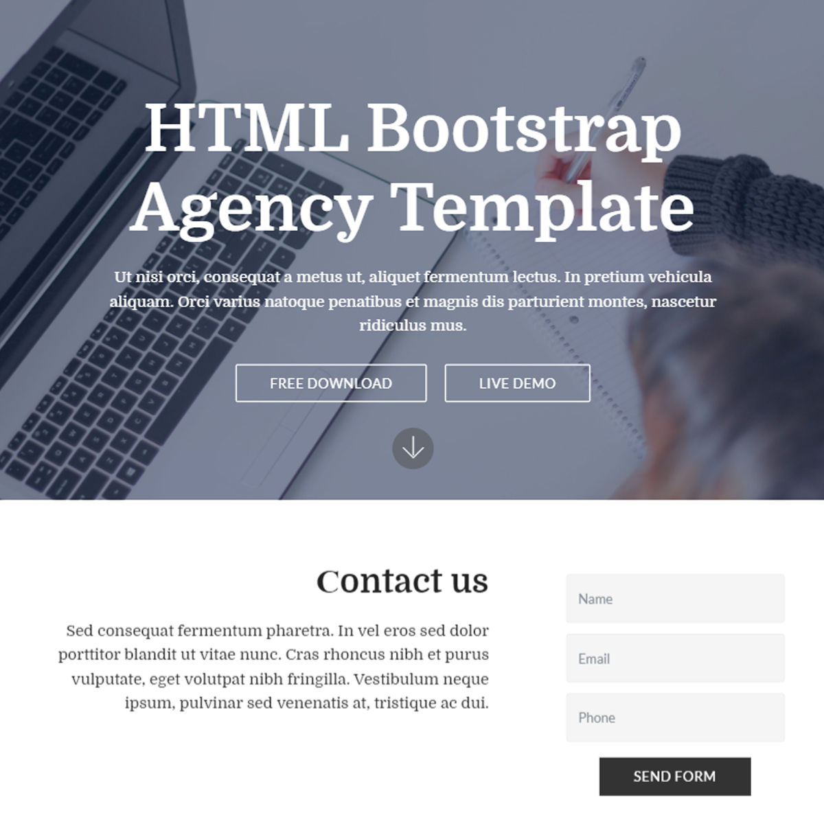 HTML Agency Bootstrap 4 Template – Free Download