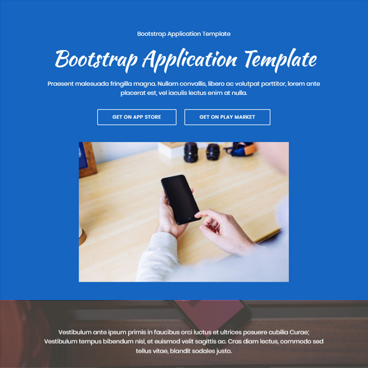 Responsive Application Bootstrap 4 Template – Free Download