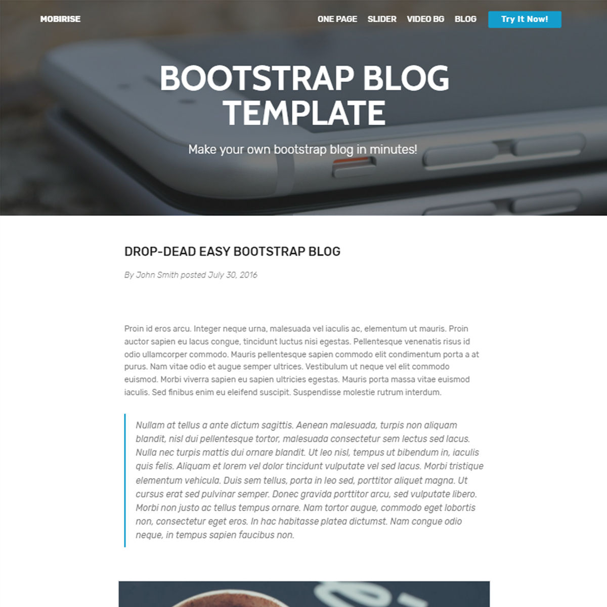 Bootstrap 4 Blog Template – Free Download
