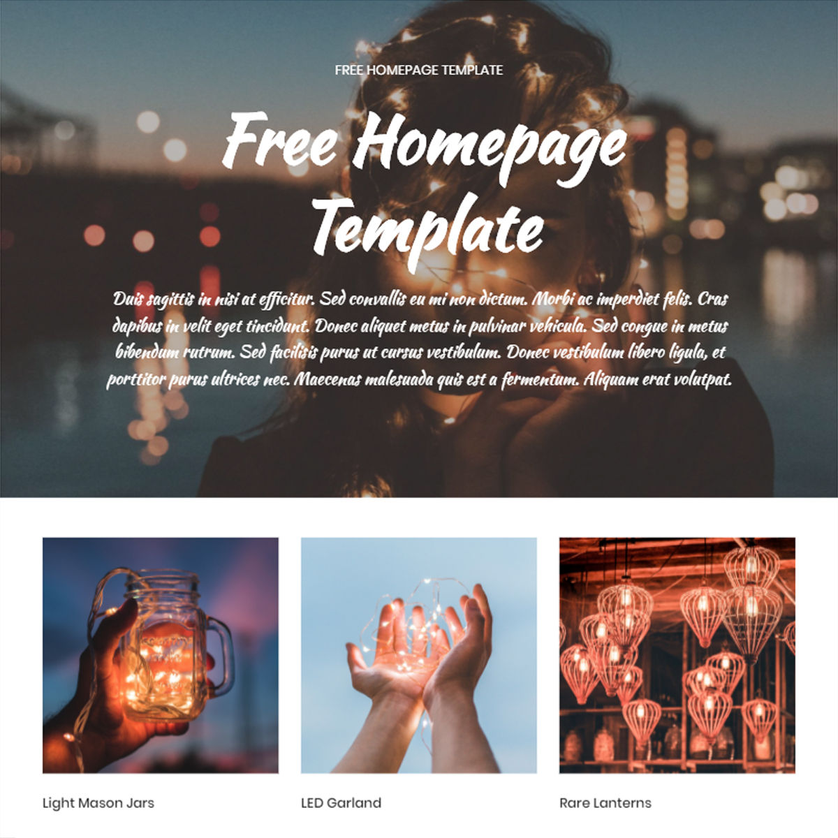 HTML Homepage Bootstrap 4 Template – Free Download