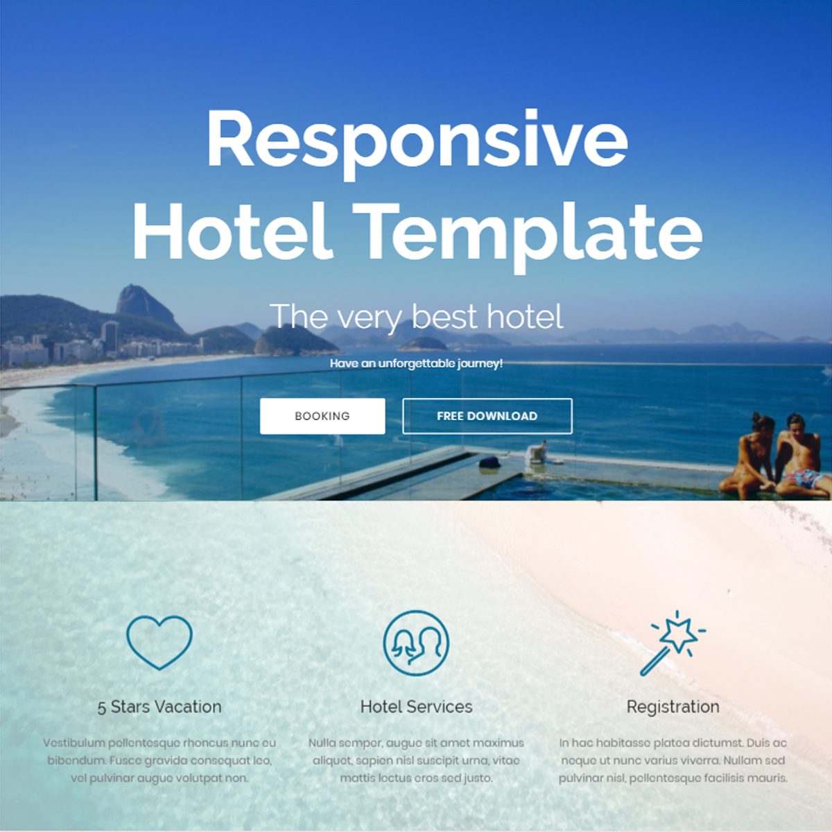 Bootstrap 4 Responsive Hotel Template – Free Download