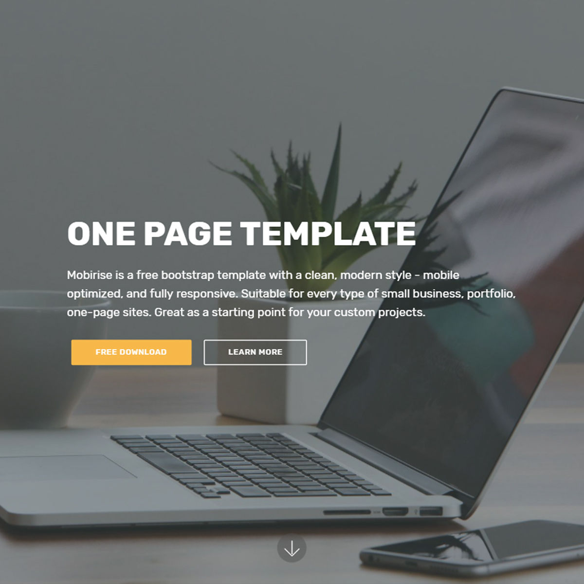 Responsive One Page Bootstrap 4 Template – Free Download