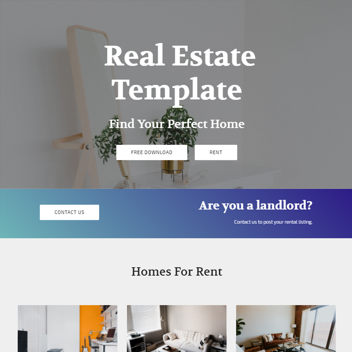 Bootstrap 4 Responsive Real Estate Template – Free Download