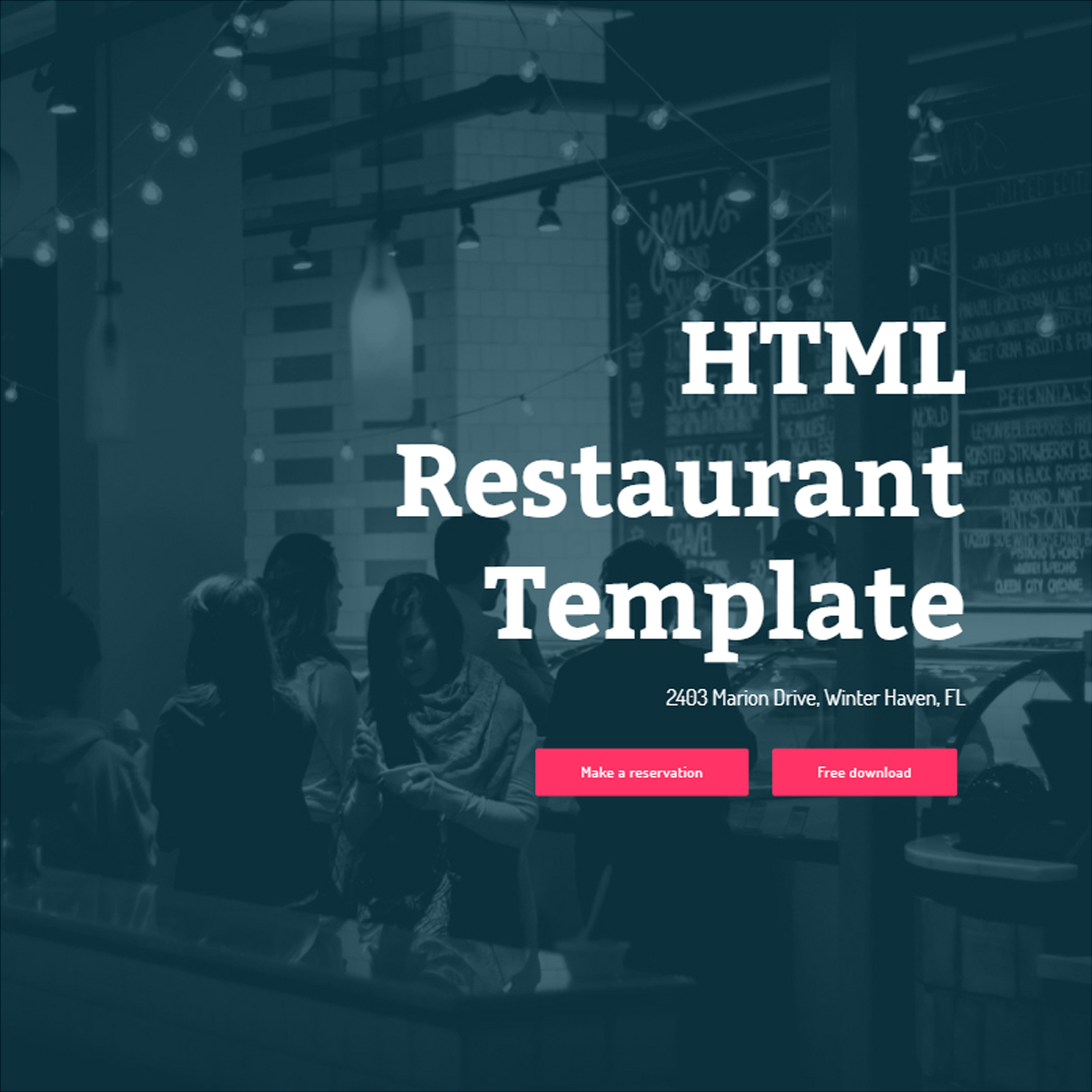 Bootstrap 4 Restaurant Template – Free Download