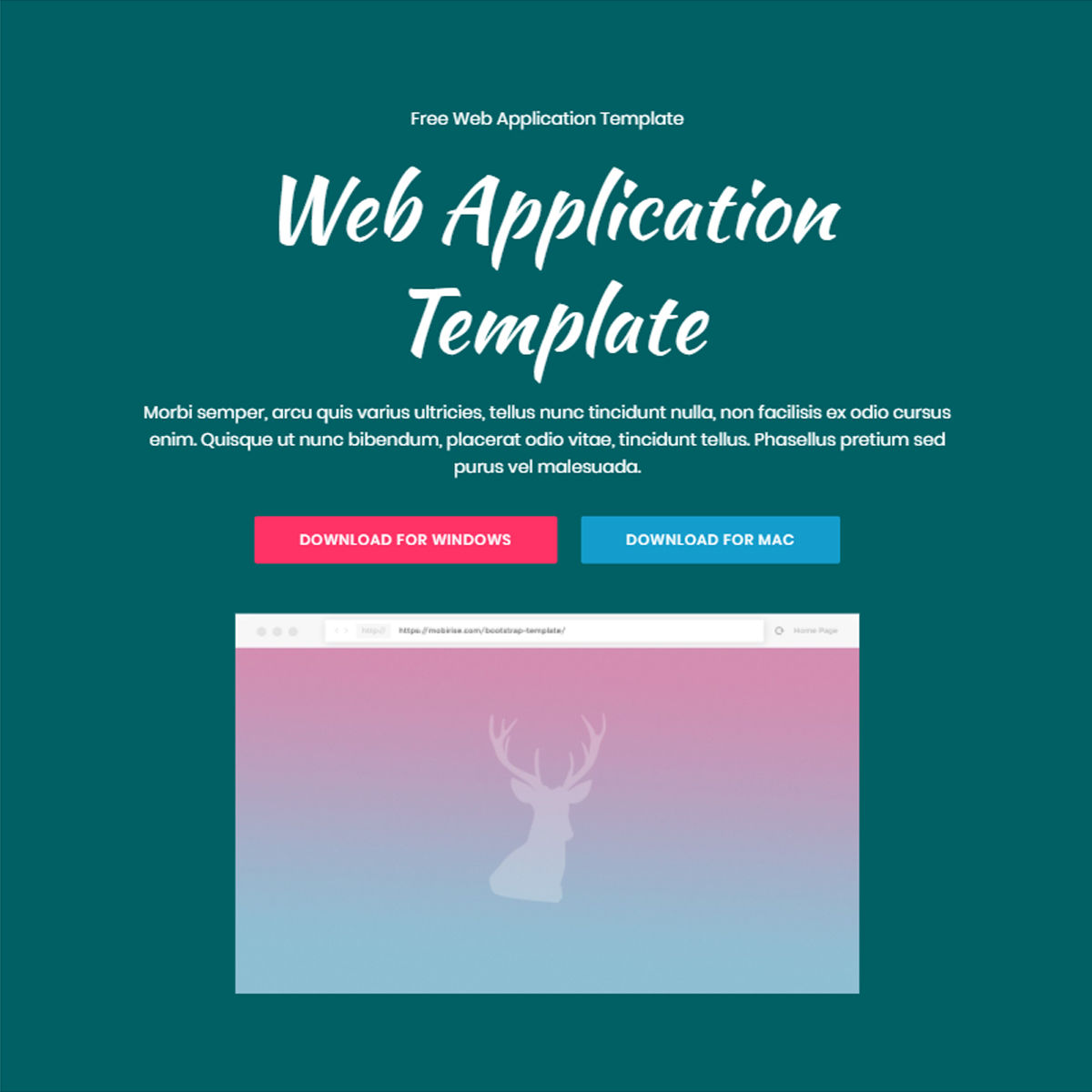 Bootstrap 4 HTML Web Application Template – Free Download