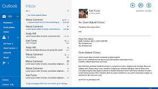 “Windows 邮件”应用的屏幕截图