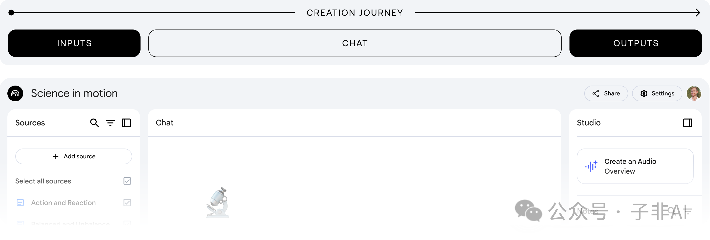 图：NotebookLM的核心心智模型，为AI驱动的复杂工作流提供了清晰的导航